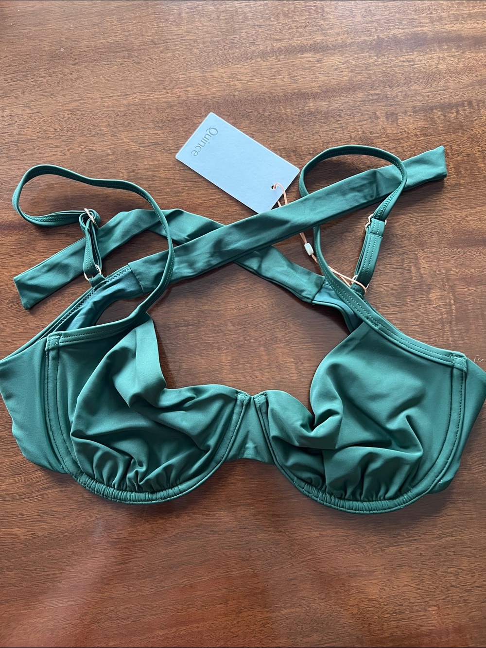 Quince Teal Underwire Bikini Top